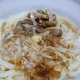 冷凍うどんでキノコうどん